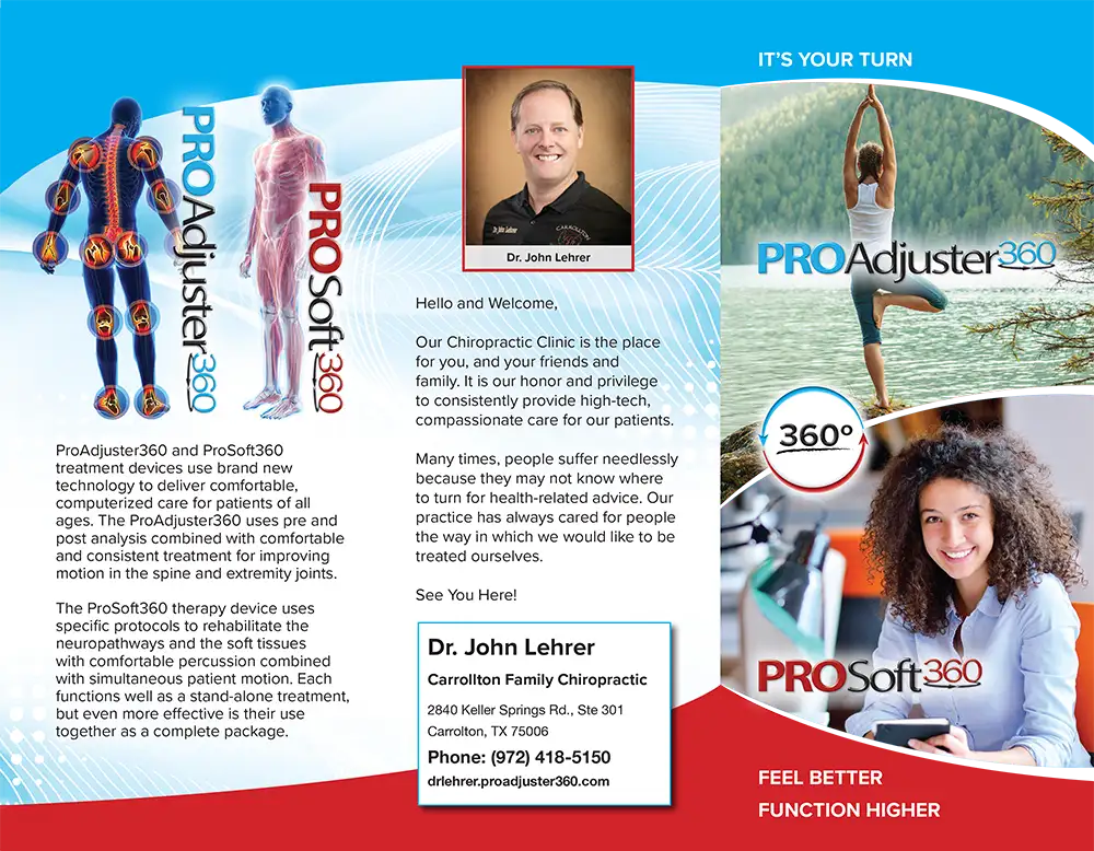 Chiropractor Carrollton TX R. John Lehrer Prosoft 360 Flyer
